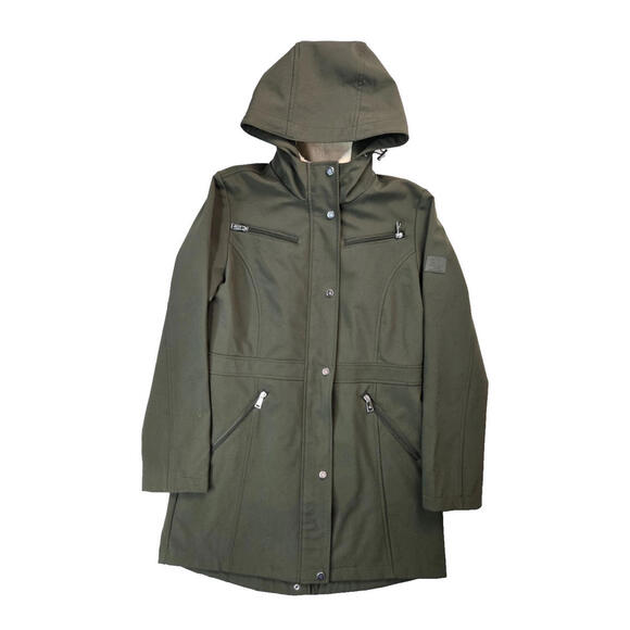 Lauren Ralph Lauren Green Sherpa Lined Soft Shell Berber Coat Jacket Womens XS - Picture 1 of 8